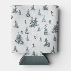 Alpin Ski und Hidden Yetis - Abfahrt Skifahren Dosenkühler