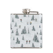 Alpin Ski und Hidden Yetis - Abfahrt Skifahren Flachmann (Rückseite)