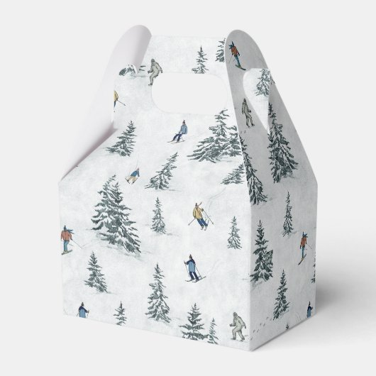 Alpin Ski und Hidden Yetis - Abfahrt Skifahren Geschenkschachtel (Rückseite)