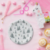 Alpin Ski und Hidden Yetis - Abfahrt Skifahren Pappteller (Party)