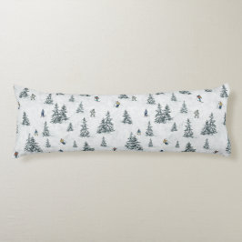 Alpin Ski und Hidden Yetis - Abfahrt Skifahren Seitenschläferkissen