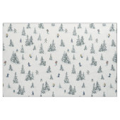 Alpin Ski und Hidden Yetis - Abfahrt Skifahren Stoff (Fat Quarter (45,7 x 55,9 cm))