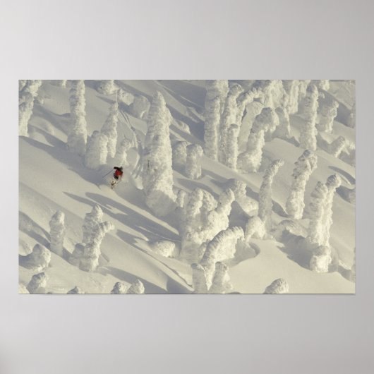 Alpin-Skier in dicken Schneegeistern im Big Poster (Vorne)