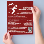 Alpin-Skier, Ski/Snowboarden Unterricht/Klasse Flyer (Hand)