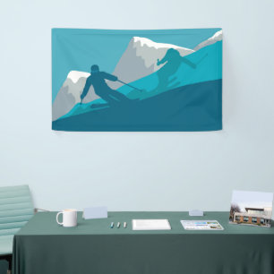 Alpin Skifahren Banner