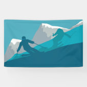 Alpin Skifahren Banner (Horizontal)