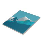 Alpin Skifahren Fliese (Seite)