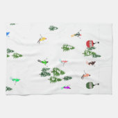 Alpin Skifahren | Gondelbahn Skifahrer Geschirrtuch (Horizontal)