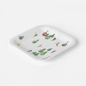 Alpin Skifahren | Gondelbahn Skifahrer Pappteller (Gewinkelt)