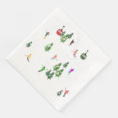 Alpin Skifahren | Gondelbahn Skifahrer Serviette (Ecke)