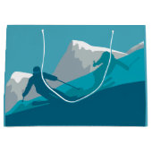 Alpin Skifahren Große Geschenktüte (Vorderseite)