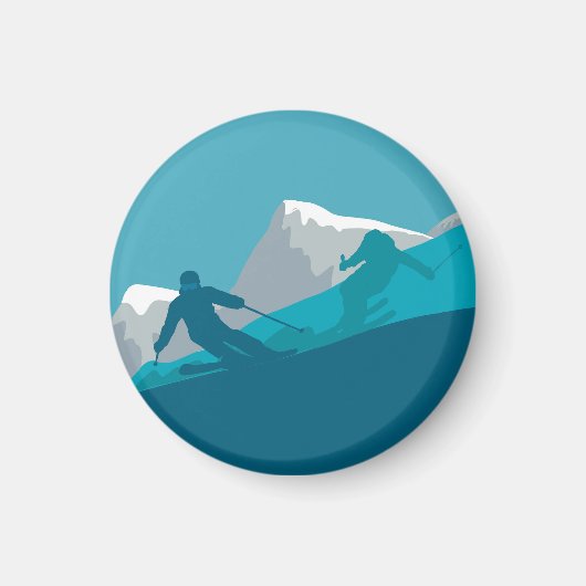Alpin Skifahren Magnet (Vorne)