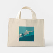 Alpin Skifahren Mini Stoffbeutel (Rückseite)