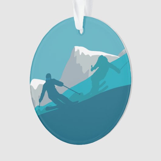 Alpin Skifahren Ornament (Vorderseite)