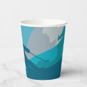 Alpin Skifahren Pappbecher (Links)