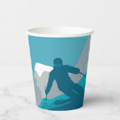 Alpin Skifahren Pappbecher (Vorderseite)