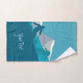 Alpin Skifahren Personalisiert Badhandtuch Set (Handtuch)