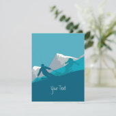 Alpin Skifahren Personalisiert RSVP Karte (Stehend Vorderseite)