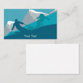 Alpin Skifahren Personalisiert Visitenkarte (Vorne/Hinten)