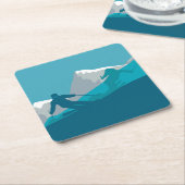 Alpin Skifahren Rechteckiger Pappuntersetzer (angewinkelt)