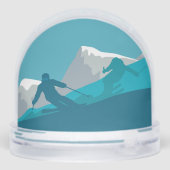 Alpin Skifahren Schneekugeln (Rückseite)