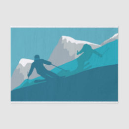 Alpin Skifahren Seidenpapier