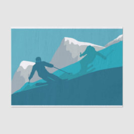 Alpin Skifahren Seidenpapier