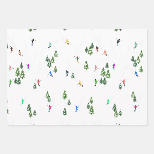 Alpin Skifahren | Skiurlauber Winter Geschenkpapier Set (Vorderseite 3)