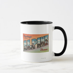 Alpin, TexasLarge Buchstabe ScenesAlpine, TX Tasse