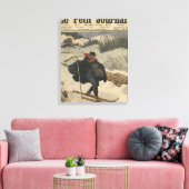 Alpinaufseher mit Ski Leinwanddruck (Insitu (Wohnzimmer))