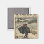 Alpinaufseher mit Ski Magnet (Vorderseite/Rückseite)