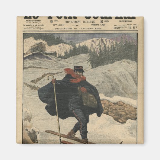 Alpinaufseher mit Ski Magnet (Vorne)