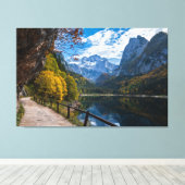 Alpinberg Gosauseen See Österreich Leinwanddruck (Insitu (Holzboden))