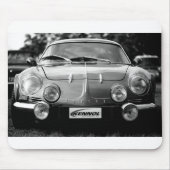Alpine A110 in black and white Mousepad (Vorne)