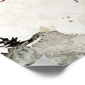 Alpine Bergstation Burgund Begrüßung Hochzeit | Poster (Ecke)