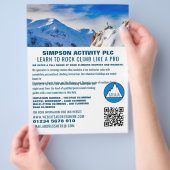 Alpine Bergwelt, Wandern und Klettern Advert Flyer (Hand)