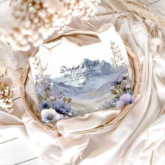 Alpine Bloom Serenity Windelverlosung Begleitkarte