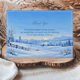 Alpine Blue Winter Valley Serenity Dankeskarte