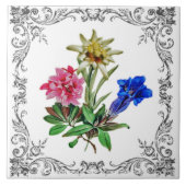 Alpine Blumen Fliese (Vorderseite)