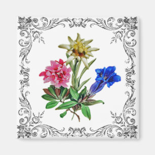 Alpine Blumen Magnet
