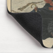 Alpine Briefträger, die Ski verwenden Mousepad (Ecke)