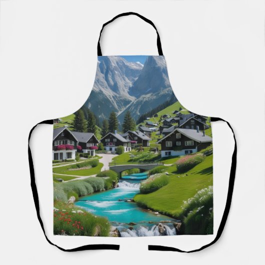 "Alpine Charm - Kochen im Herzen der Ruhe Schürze (Vorderseite)