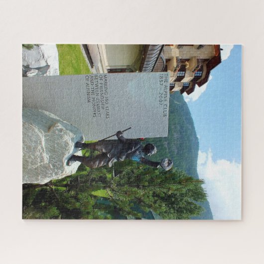 Alpine-Club-Statue, Zermatt, Schweiz Puzzle (Horizontal)