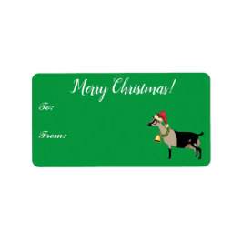 Alpine Dairy Goat Christmas Gift Tag Adressaufkleber
