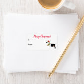 Alpine Dairy Goat Christmas Gift Tag Adressaufkleber (Insitu)