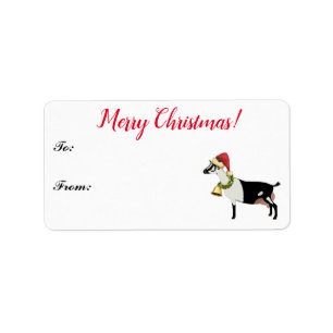 Alpine Dairy Goat Christmas Gift Tag Adressaufkleber