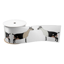 Alpine Dairy Goat Farm White Satinband