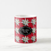 Alpine Edelweiss-Monogrammbezeichnung Schweiz Kaffeetasse (Mittel)