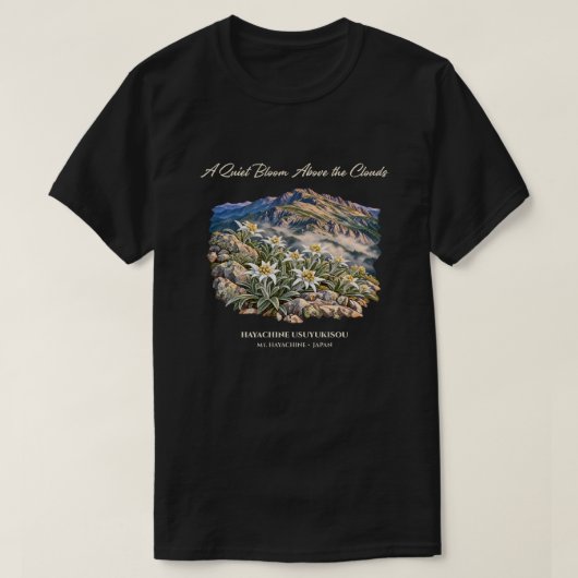 Alpine Edelweiss T-Shirt – Dunkle Farbe (Design vorne)