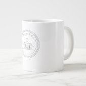 Alpine Edition Abzeichen Berge Kiefern Kompass Jumbo-Tasse (Vorderseite Rechts)